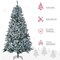 Edge Collections - 7.5' - White - Prelit Artificial Christmas Tree with Snow-Flocked Design - 1 Piece